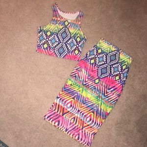 Women’s Tribal Print 2 piece WORN ONCE !